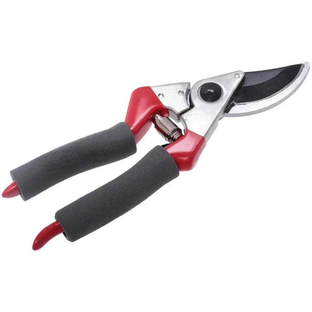 Секатор плоскостной 8» (21,5см) «Садовник» металлические комбинированные ручки ДоброСад