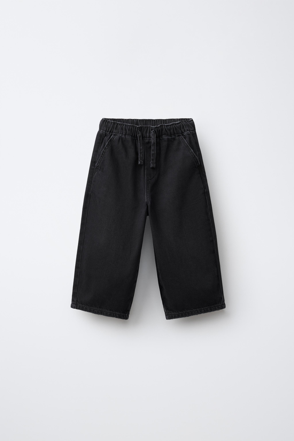 ZARA ДЖИНСЫ WAIST LOOSE, ЧЕРНЫЙ