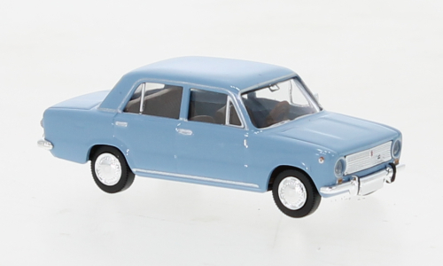 Автомобиль Fiat 124, голубой, 1966, 1:87