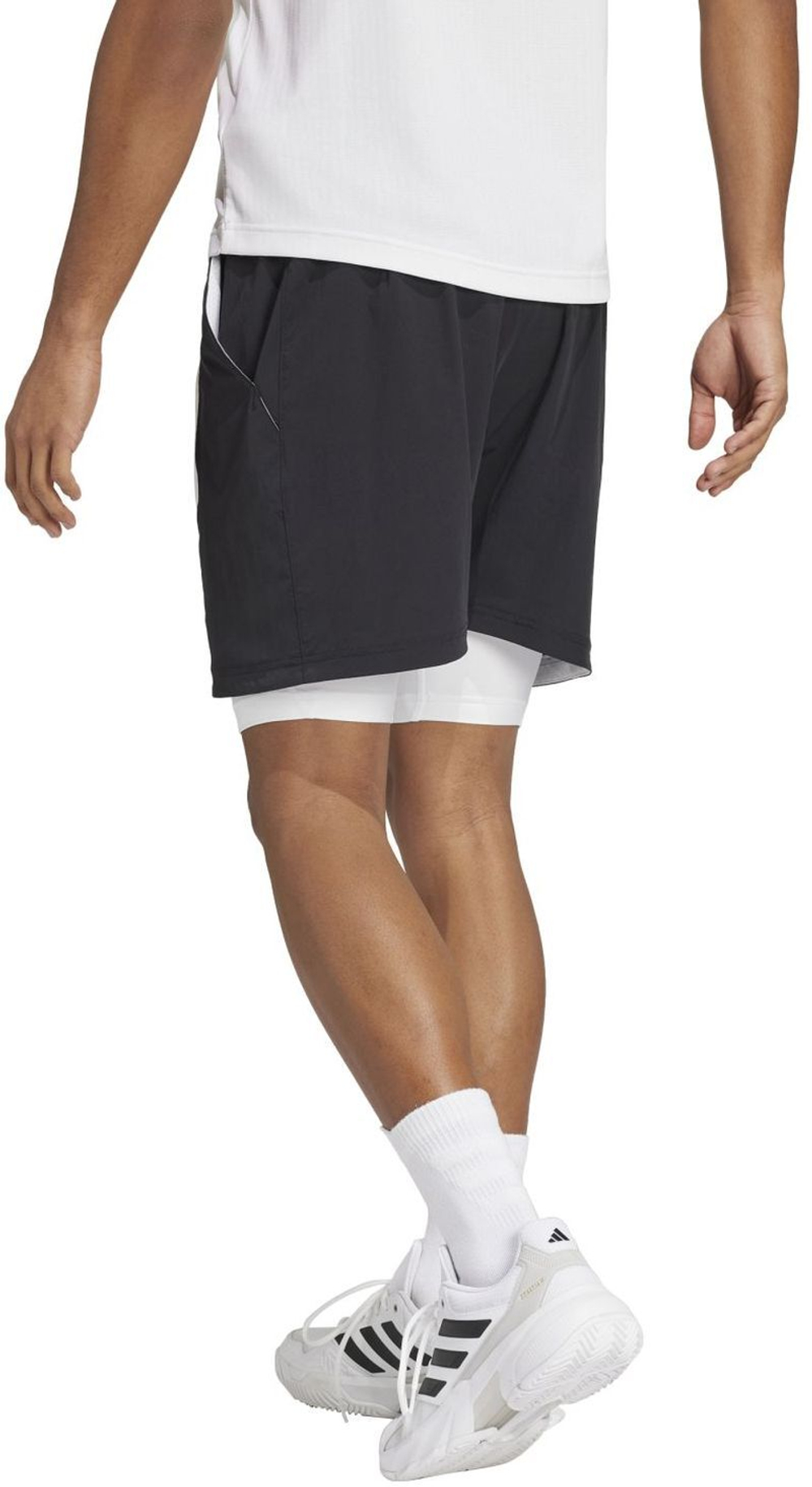 Мужские теннисные шорты Adidas Shorts and Inner Tights Set - разноцветный