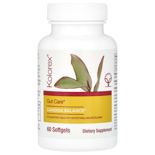 Kolorex, Advanced Candida Care, 60 мягких желатиновых капсул