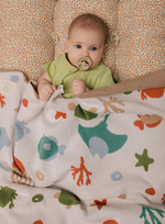 8060-212 Плед вязаный (морской)