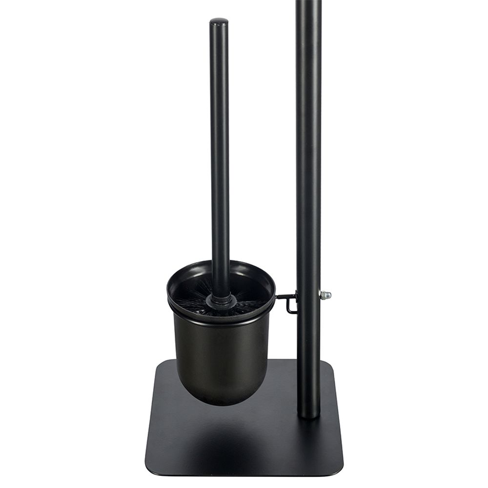 Держатель для туалетной бумаги с подвесным ершиком Mats, черный