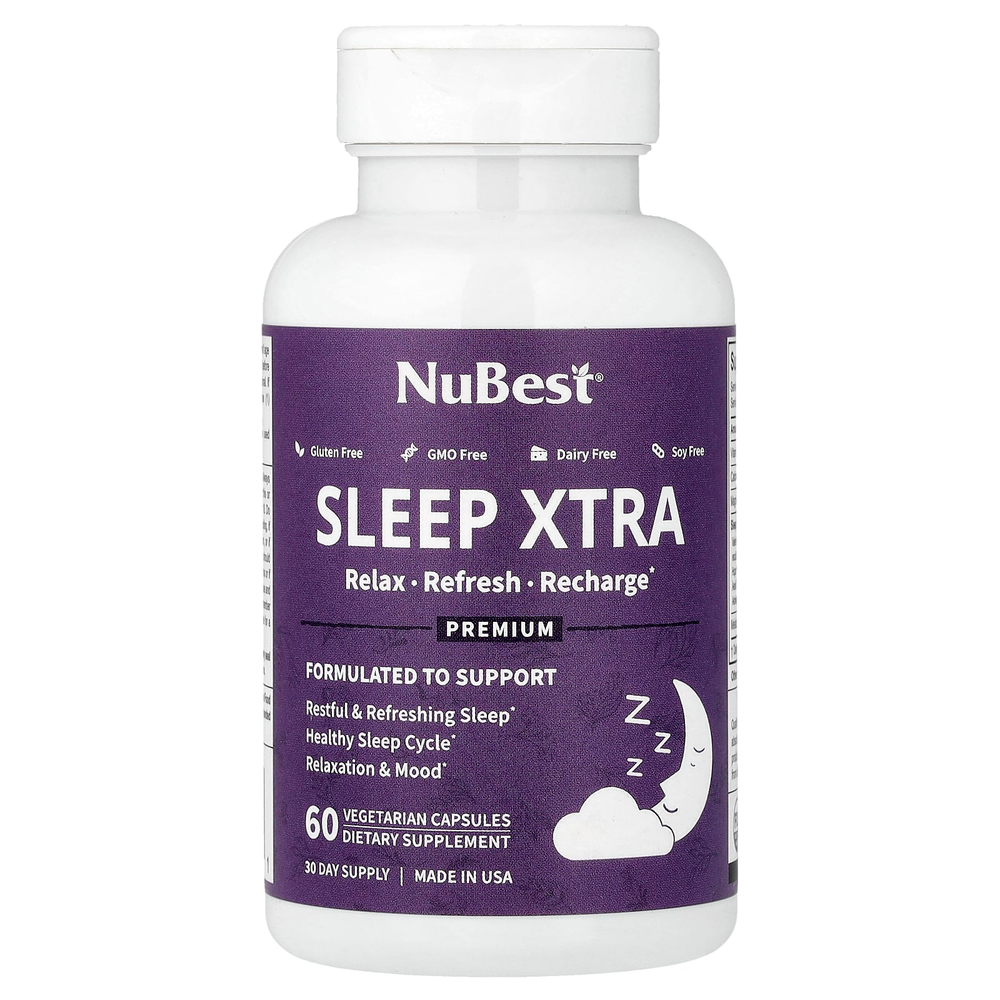 NuBest, Sleep Xtra, 60 вегетарианских капсул