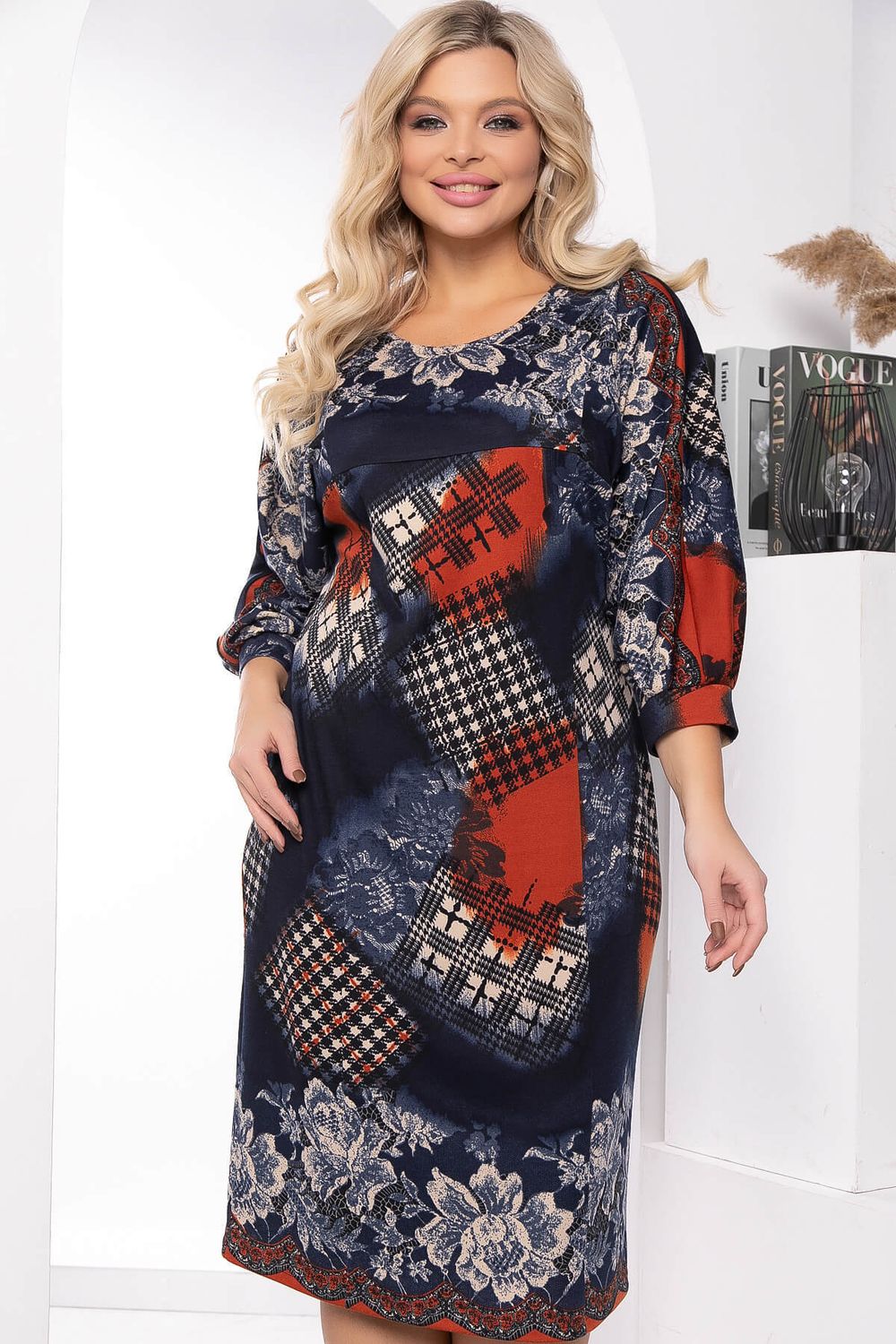 Платье "Белуччи" (синее) НЬЮ П7792 LT Collection