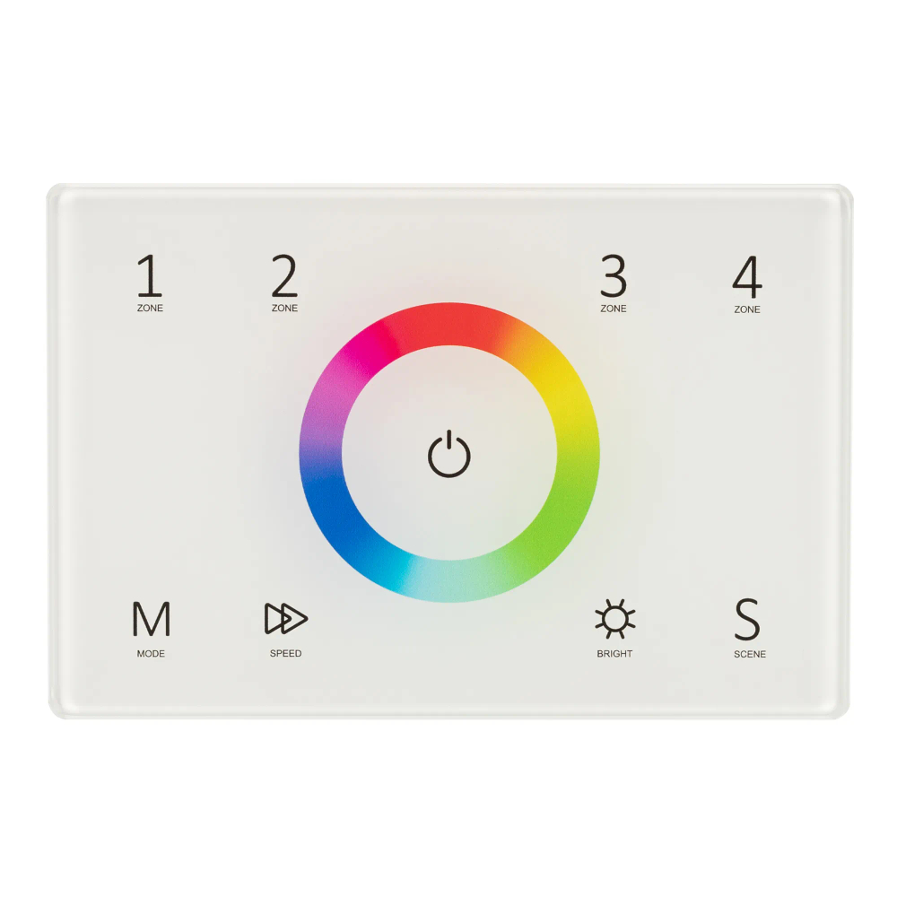 Панель Sens SMART-P83-RGB White (230V, 4 зоны, 2.4G) (Arlight, IP20 Пластик, 5 лет) 028402