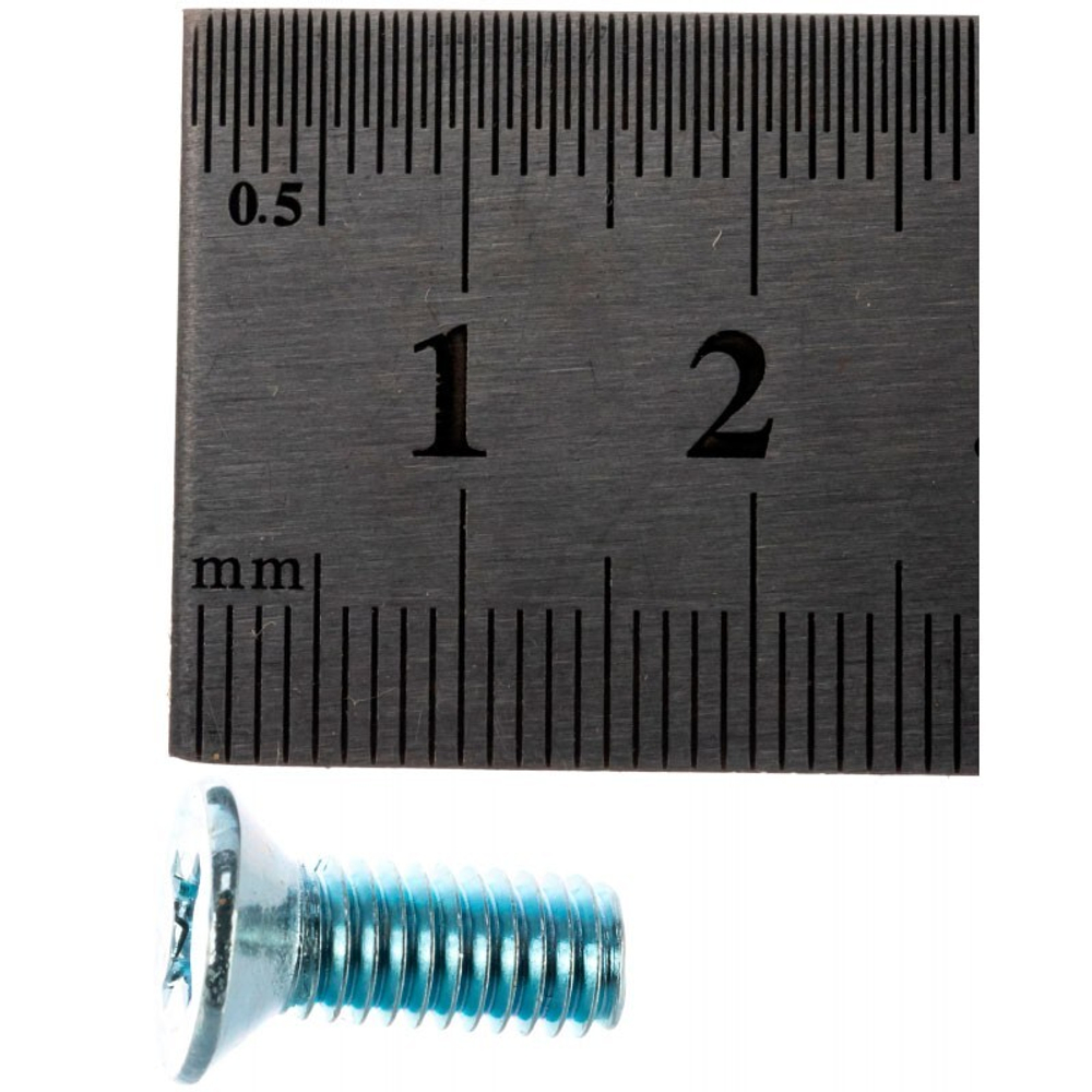 ВИНТ СТРОЙБАТ С ПОТАЙНОЙ ГОЛОВКОЙ ОЦИНК DIN 965 М 6Х16 12ШТ