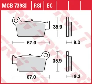 Колодки тормозные дисковые TRW MCB739SI