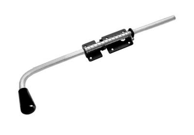 Засов с пружиной 500 мм, черный  (Т-Д)