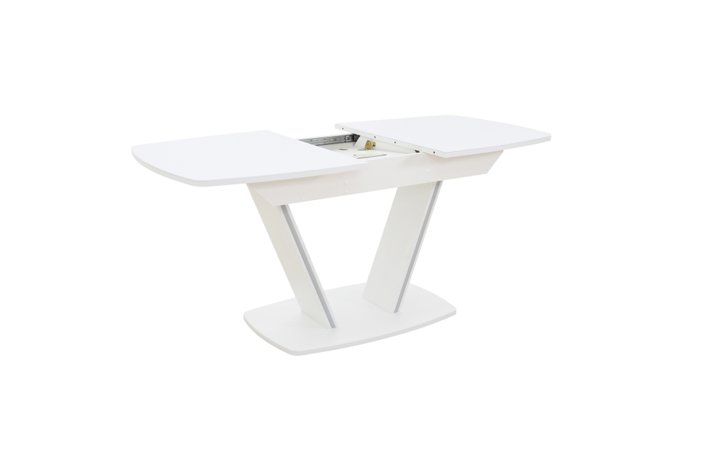 Стол Аврора Дрезден, OPTIWHITE Белый/Белый матовый шагрень