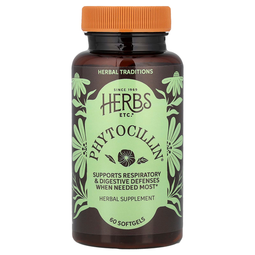 Herbs Etc., Phytocillin®, 60 капсул (400 мг в 1 капсуле)