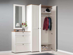 Прихожая Остин 3 Белый шагрень/Дуб Вотан