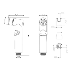 Комплект для биде Lemark LM8088BL с гигиеническим душем