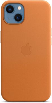 Чехол Apple MagSafe для iPhone 13, кожа, «золотистая охра»
