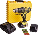 Дрель-шуруповерт аккумуляторная HANSKONNER HCD1838RI ударная