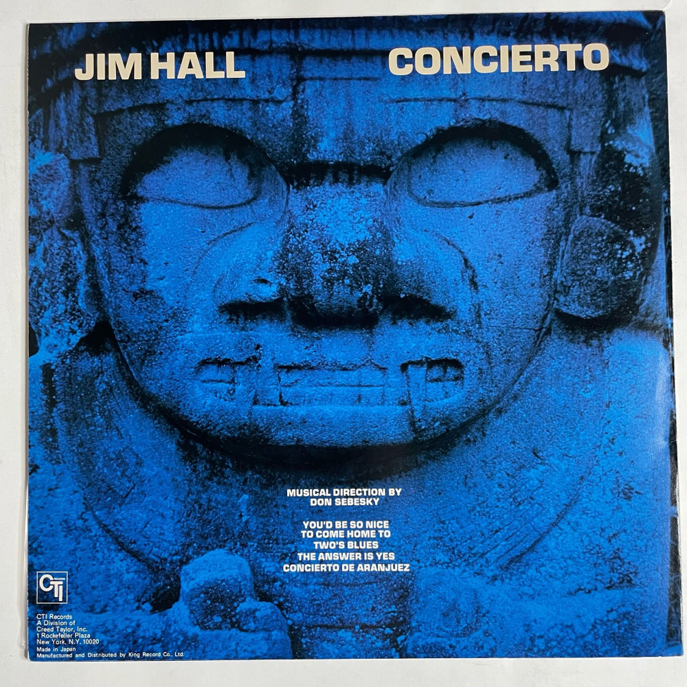 Винтажная виниловая пластинка LP Jim Hall Concierto (Japan 1978) (No Obi)