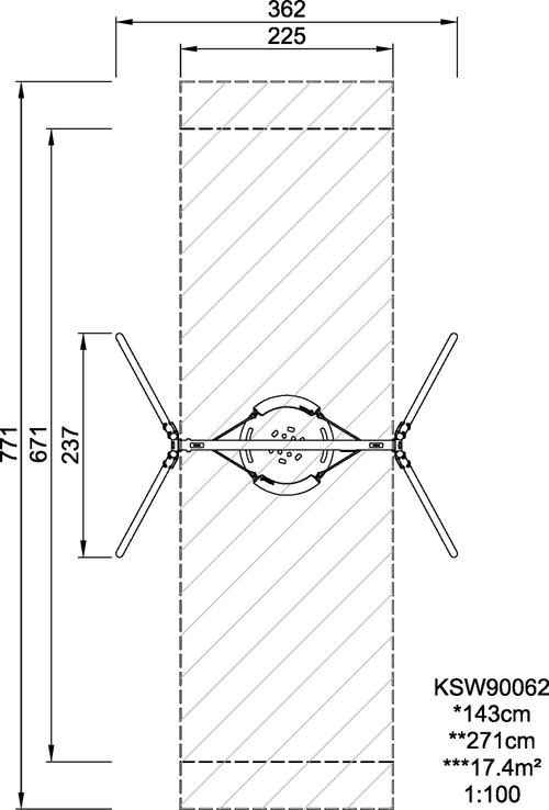 Качели «Гнездо», Н=2,5 м, сосна