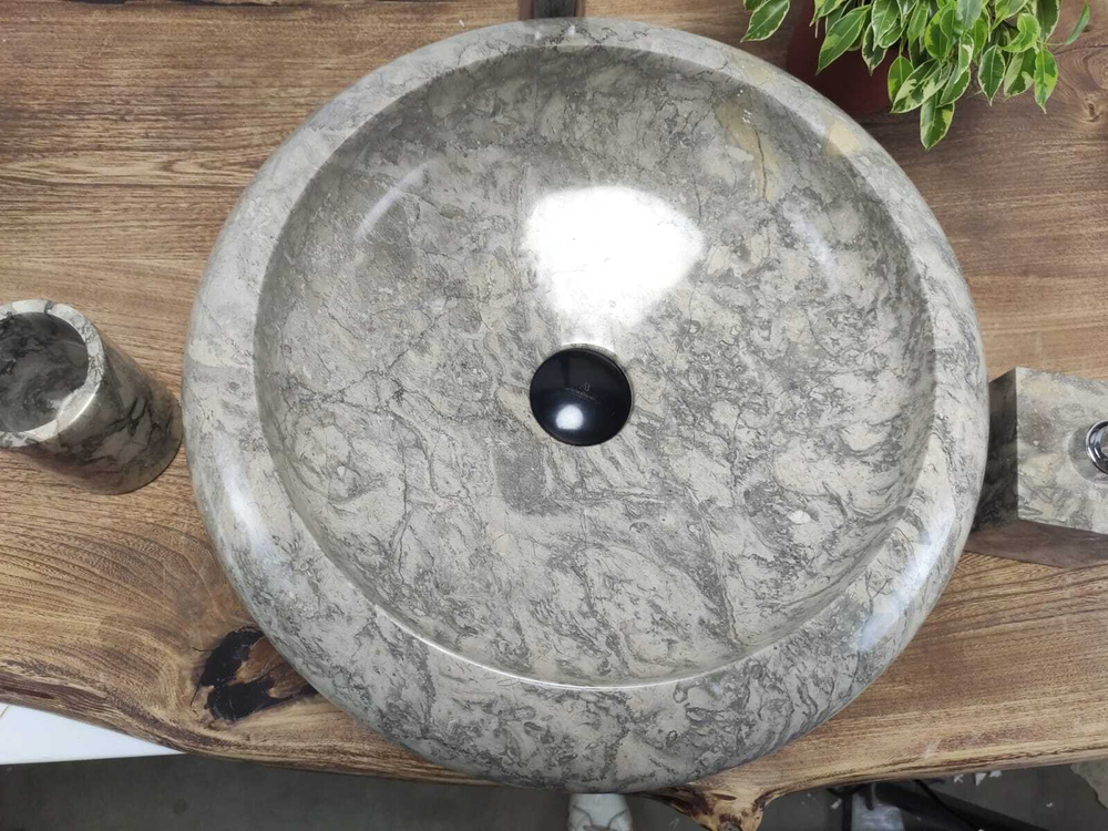 Раковина из мрамора Donut Grey Doreng DM-81038 45*45*13