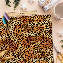 Ткань премиум дюспо пятна леопарда