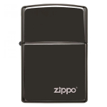 Зажигалка Zippo Classic с фирменным логотипом и покрытием Ebony