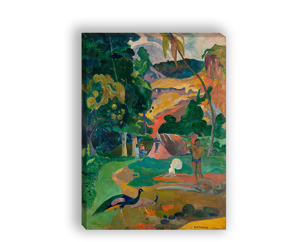"Пейзаж с павлинами", Гоген, Поль, картина для интерьера (репродукция)