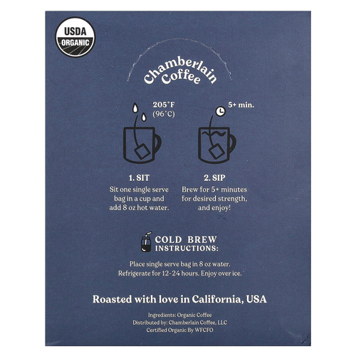 Chamberlain Coffee, Variety Box, 10 порционных пакетиков, 142 г (5 унций)