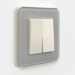 Выключатель двухклавишный (айвори матовый)