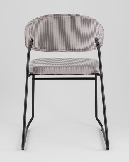 Стул обеденный Loftys серая ткань, черные ножки