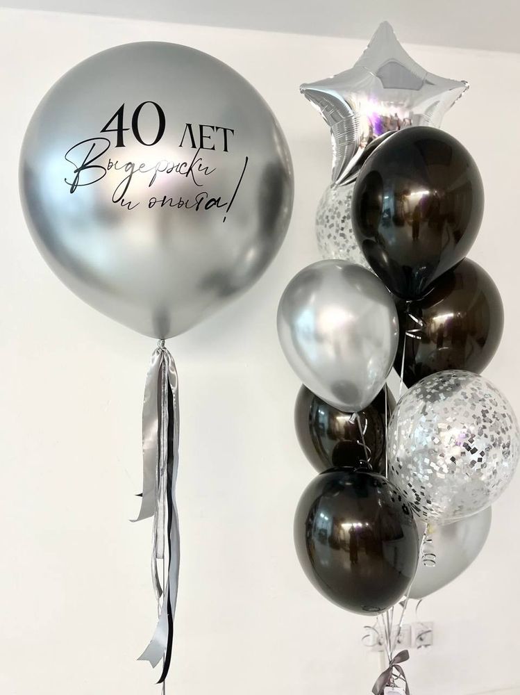 Воздушные шары на Юбилей &quot; 40 лет Выдержки и опыта &quot;№3103