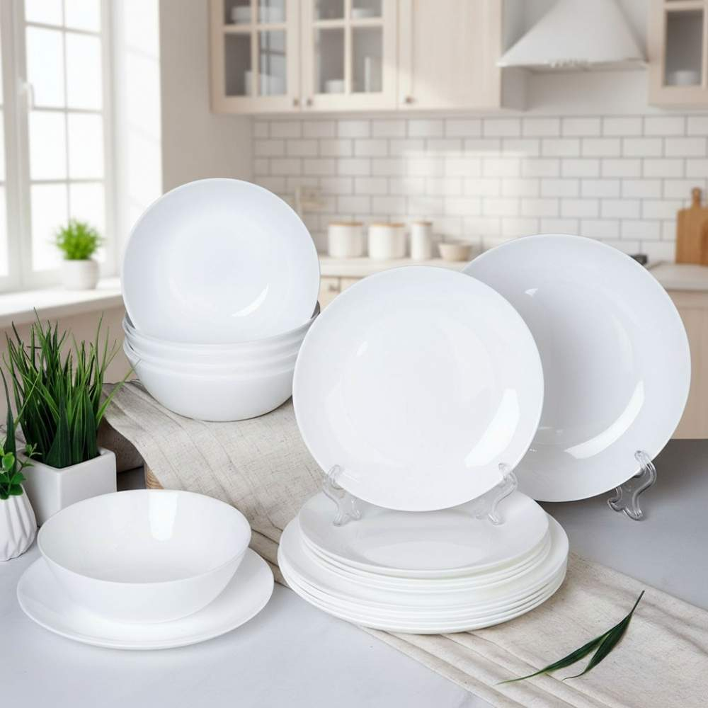 Столовый набор 18 предметов "Дэй" белый 18FLYGP85756 (WHITE)