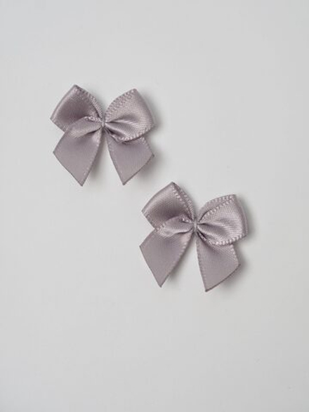 Бантик пришивной серый 2,5 см