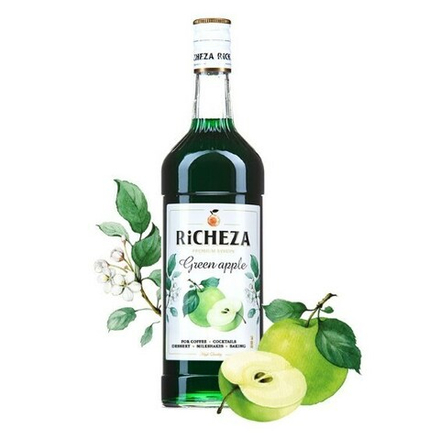Сироп RiCHEZA Зелёное яблоко стекло (1л)