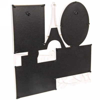 Фоторамка-коллаж 37,5*37,5см «Париж» цвет белый, на 4 фото, пластик