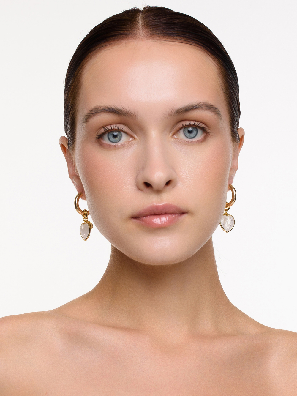 Серьги "Lovely" с горным хрусталем Gold