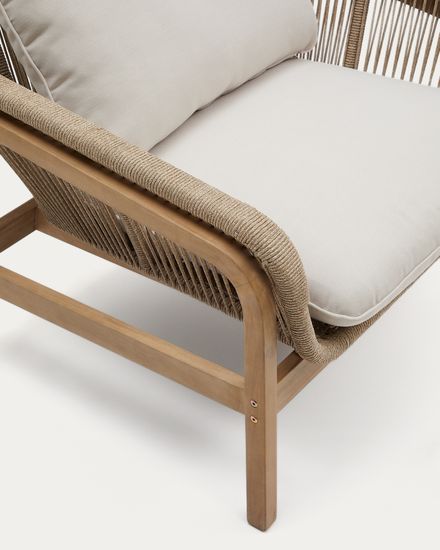 Комплект Vellana: 3-местный диван, 2 кресла и журнальный столик из 100% массива акации La Forma 