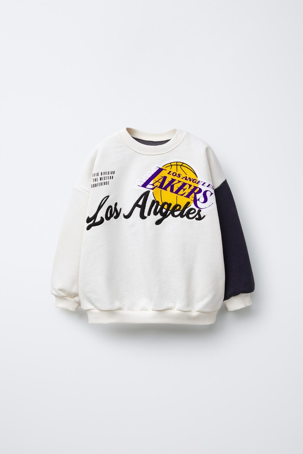 ZARA ТОЛСТОВКА С ПРИНТОМ LOS ANGELES LAKERS NBA ©, ЭКРЮ/ТЕМНО-СИНИЙ