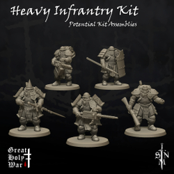 Миниатюра Trench Crusade Great Holy War Heavy Infantry Kit