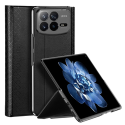 Чехол черного цвета с премиальной искусственной кожи от Dux Ducis для Xiaomi Mix Fold 4, серия Bril Series Case