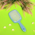 Расческа массажная «Magic Style», прямоугольная, цвет голубой, 20*8,3см