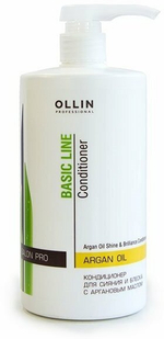 OLLIN BASIC LINE Кондиционер для сияния и блеска с аргановым маслом 750мл/ Argan Oil Shine & Brilli