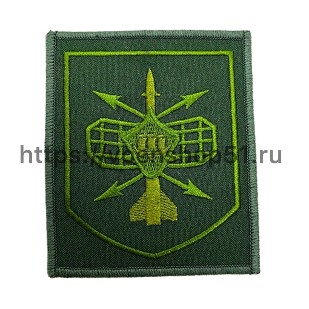 Шеврон вышит. на парад Россия Сухопутные войска (фон &quot;морская волна&quot;)
