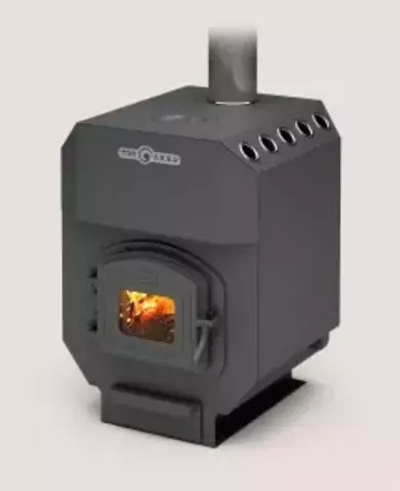 Отопительная печь ТОП-Аква 150 с водяным контуром и чугунной дверцей