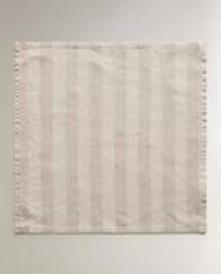 ZARA HOME ЛЬНЯНЫЕ САЛФЕТКИ (НАБОР ИЗ 2 ШТ.), БЕЖЕВЫЙ