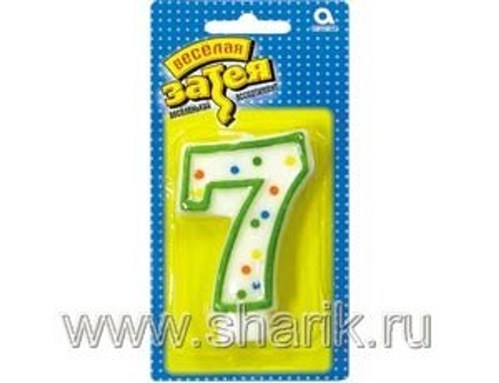 Свеча -цифра &quot;7&quot; 7,6см/A