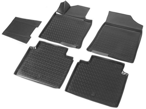 Коврики в салон автомобиля Rival для Hyundai Sonata VII LF поколение рестайлинг седан 2017-2019/Kia Optima IV поколение седан 2016-2020, полиуретан, 5 частей, 12807001