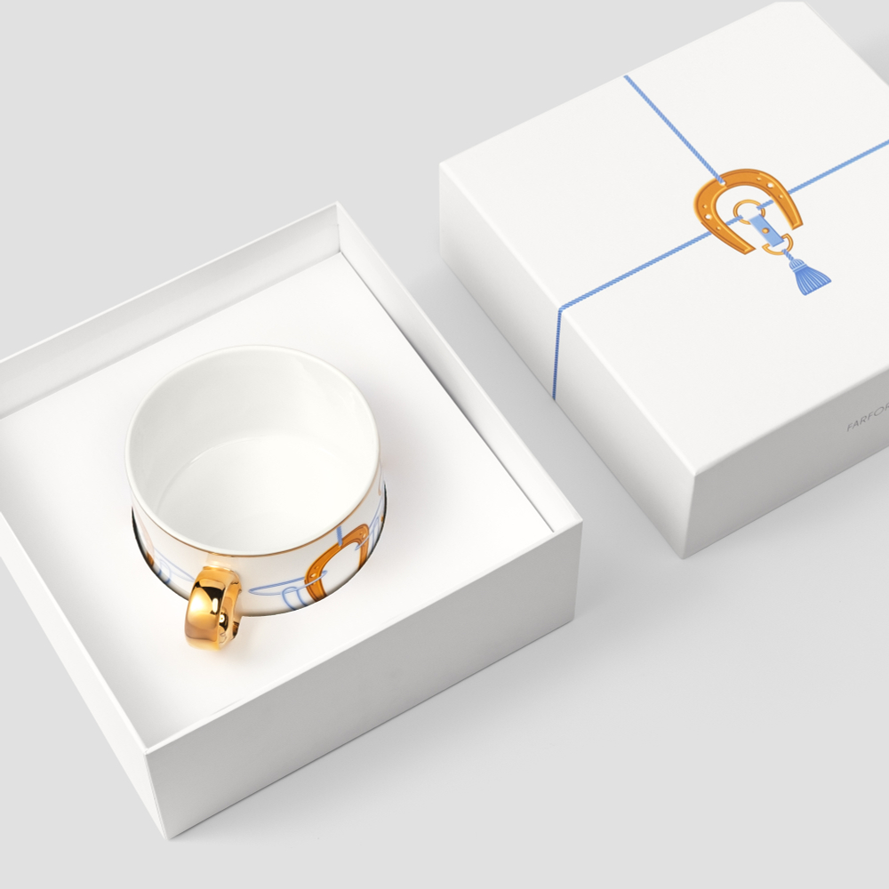 Чайная пара Farforite «На счастье» 250 мл в подарочной коробке