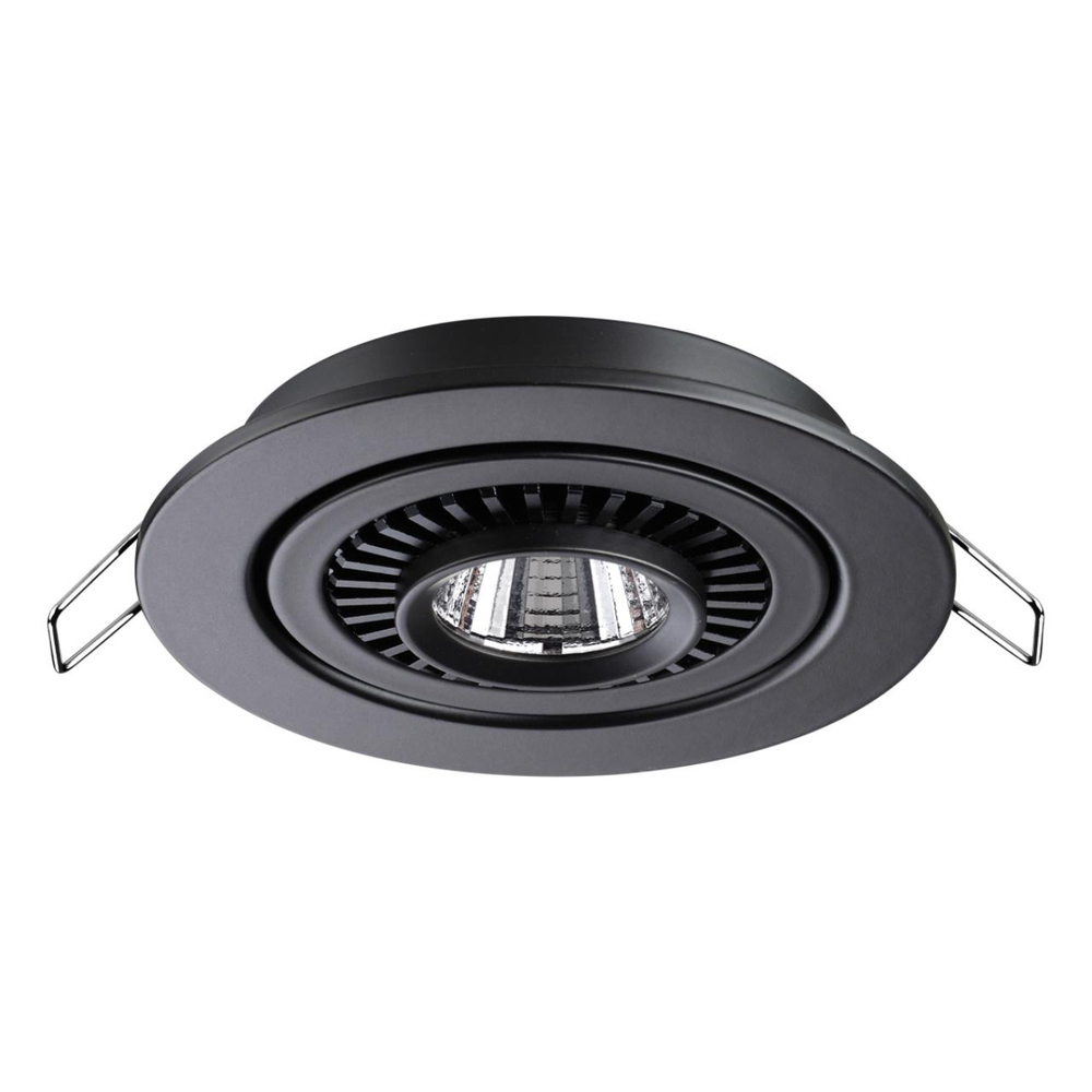 358816 SPOT NT21 466 черный Светильник встраиваемый светодиодный IP20 LED 9W 770Лм 4000K 220V GESSO