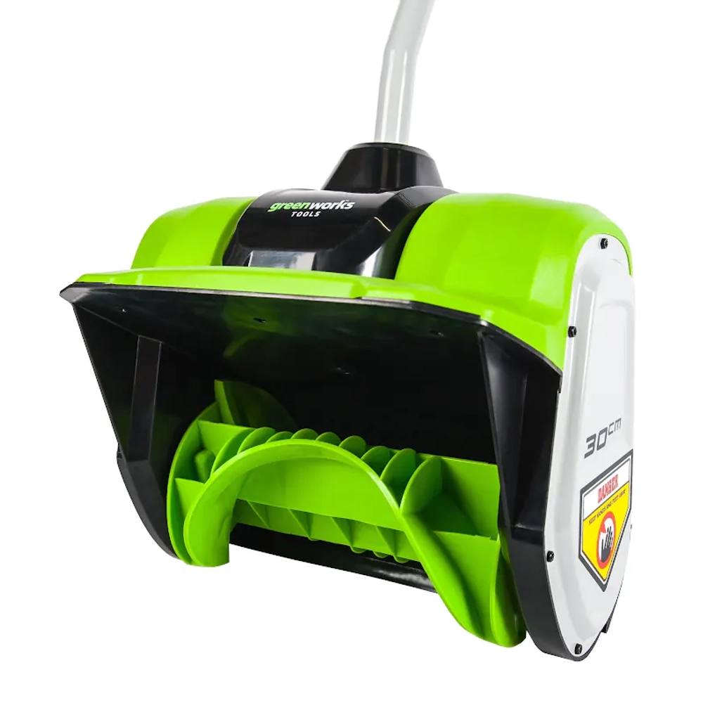 Greenworks GD40SS30 40В снегоуборщик аккумуляторный (1 x 5 Ач, ЗУ) ковш 30 см, выброс 6 м 2600807UG
