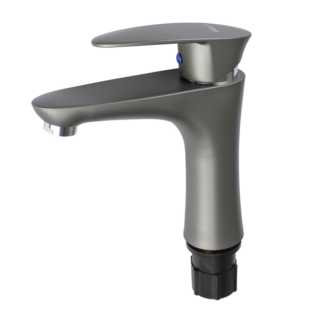 Смеситель STEMIX PL702-001F умывальник (к.35)(без подводки), пепельный