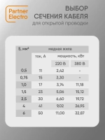 Силовой кабель ВВГ-Пнг(А)-LS 3х2,5 кв.мм, 20 м, Партнер-Электро